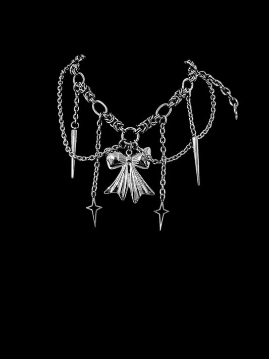 Bow necklace, Chainmail twinkle chain